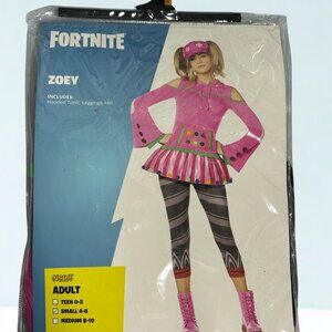 Fortnite Zoey Costume Cosplay Adult Small 4-6 Spirit Halloween Complete